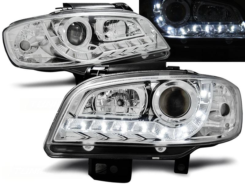 Predné svetlá Seat Ibiza/Cordoba 99-02 Chrome