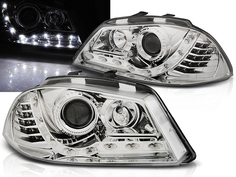 Predné svetlá Seat Ibiza 02-08 Dayline Chrome