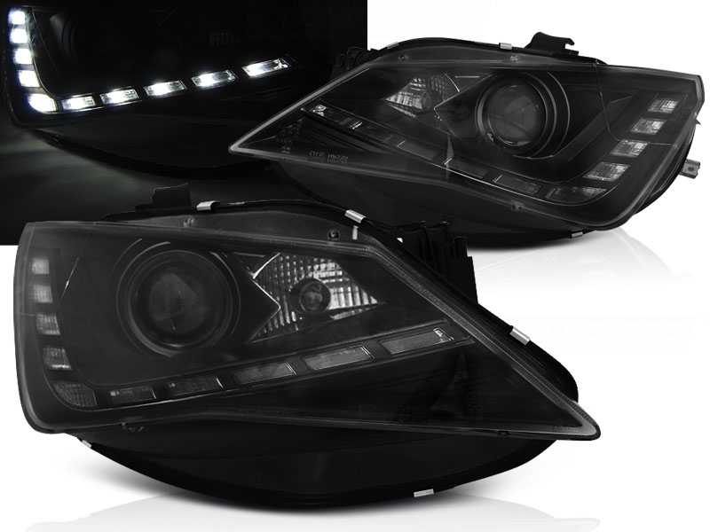 Predné svetlá Seat Ibiza 6J 12-15 DRL Black