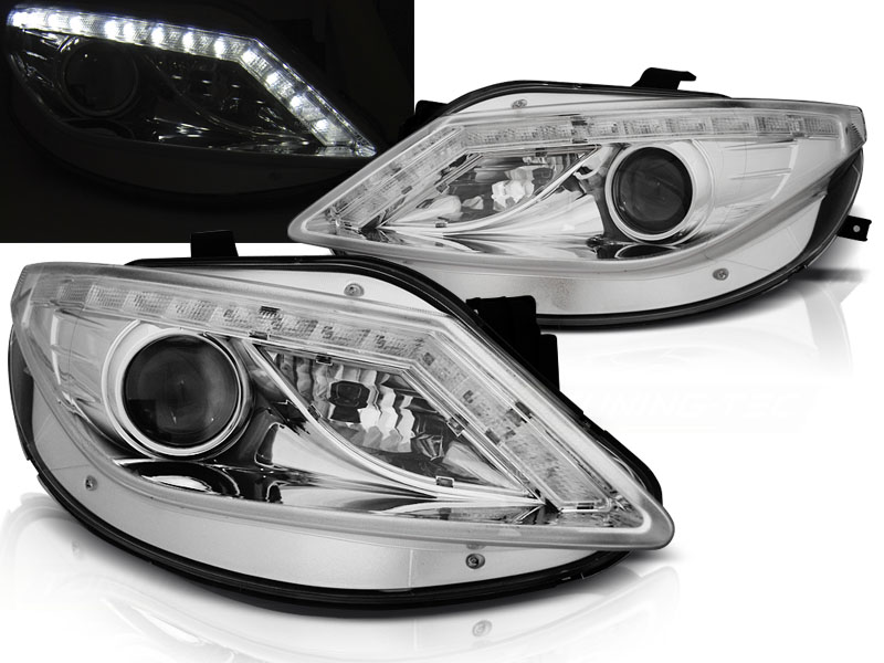 Predné svetlá Seat Ibiza 6J 08-12 Dayline Chrome