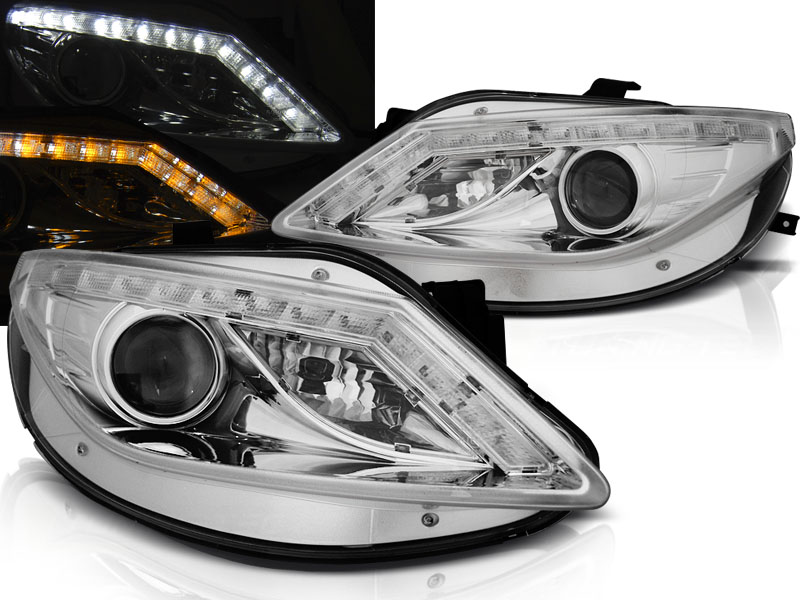 Predné svetlá Seat Ibiza 6J 08-12 Indicator Daylight LED Chrome