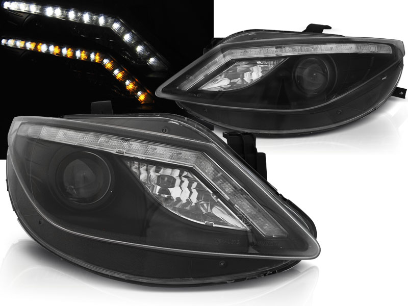 Predné svetlá Seat Ibiza 6J 08-12 Indicator Daylight LED Black