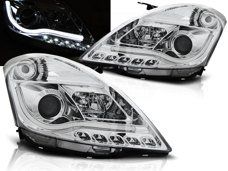 Predné svetlá Suzuki Swift 5 10-13 Tube Light Chrome