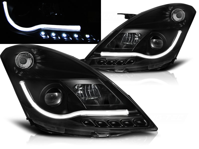 Predné svetlá Suzuki Swift 5 10-13 Tube Light Black