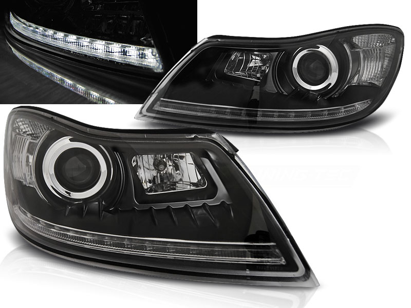 Predné svetlá Škoda Octavia 2 09-12 Black
