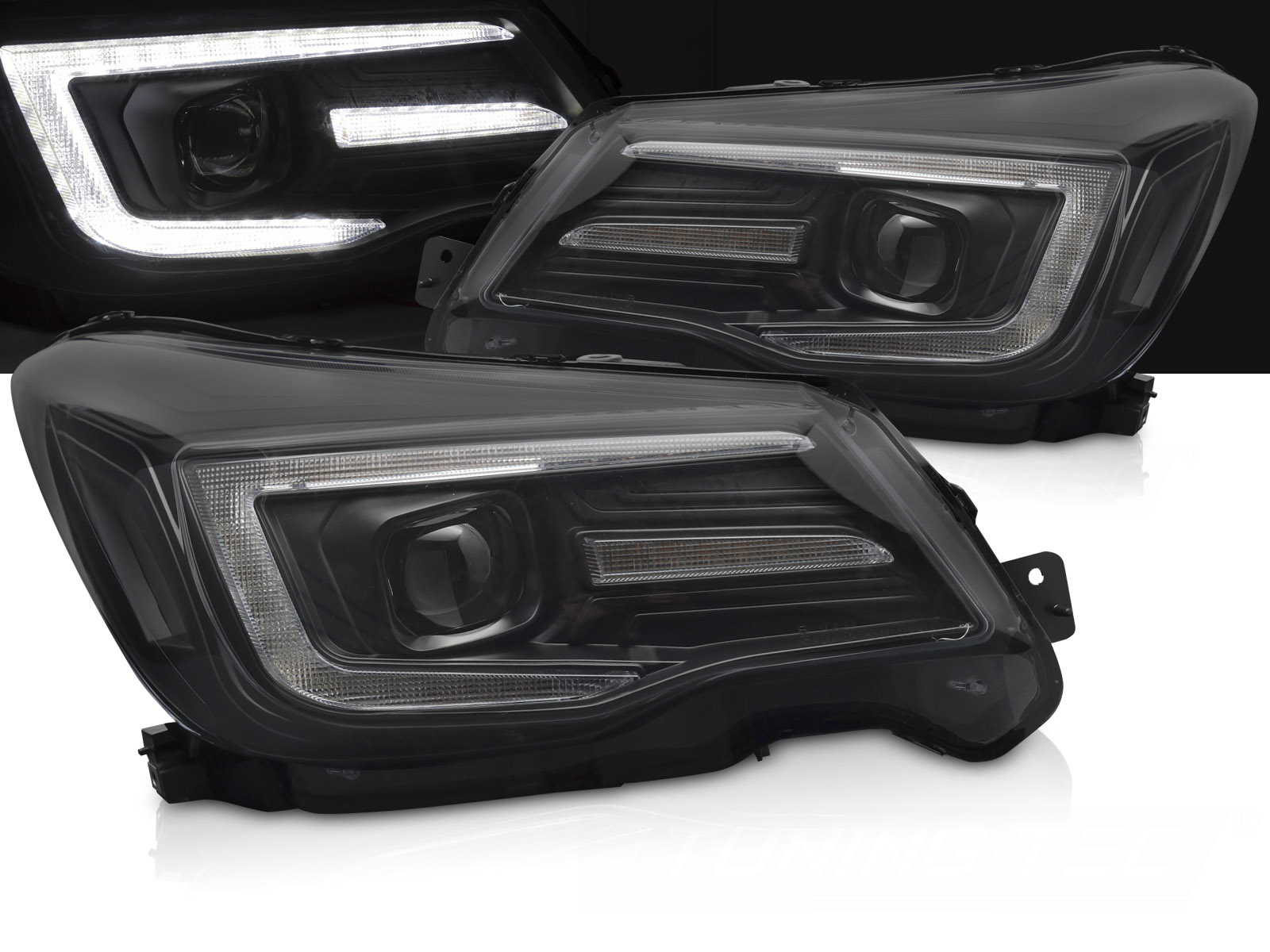 Predné svetlá Subaru Forester 13-18 DRL Black