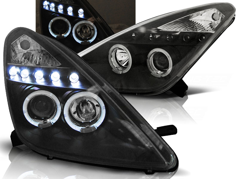 Predné svetlá Toyota Celica T230 99-05 Angel Eyes Black - 14