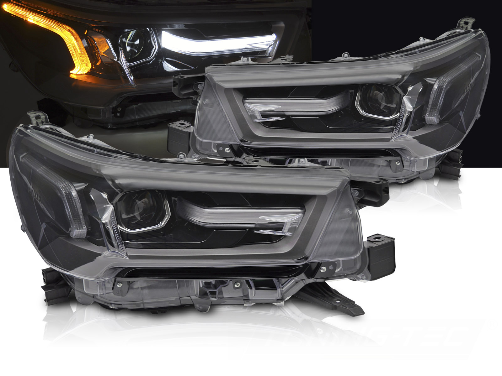 Predné svetlá Toyota Hilux 20- Full LED Black