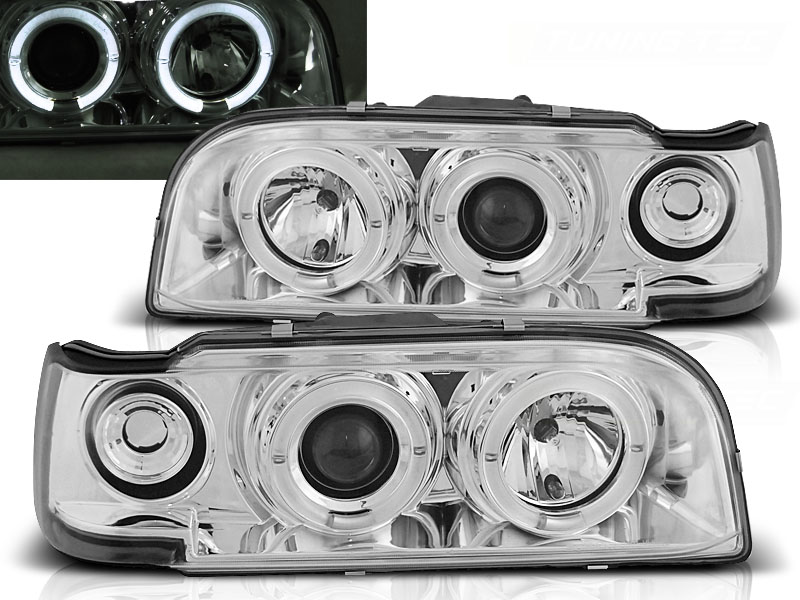 Predné svetlá Volvo 850 92-96 Angel Eyes Chrome