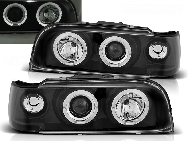 Predné svetlá Volvo 850 92-96 Angel Eyes Black