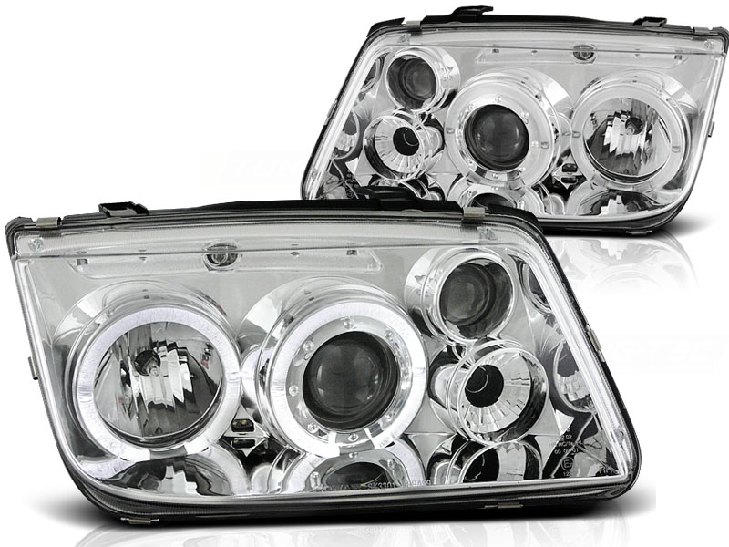 Predné svetlá VW Bora Angel Eyes Chrome