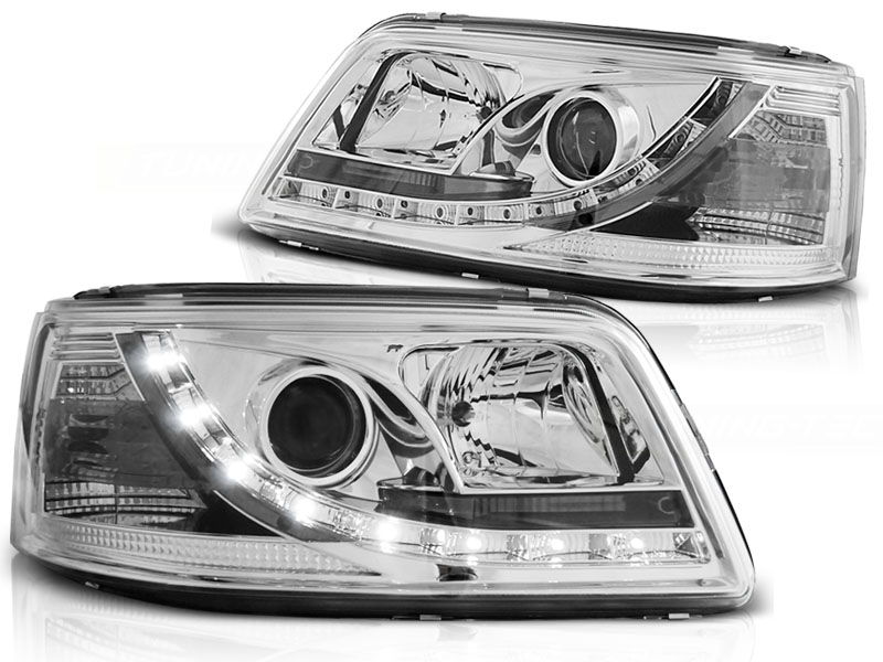 Predné svetlá VW T5 03-09 Devil Eyes Chrome - 18