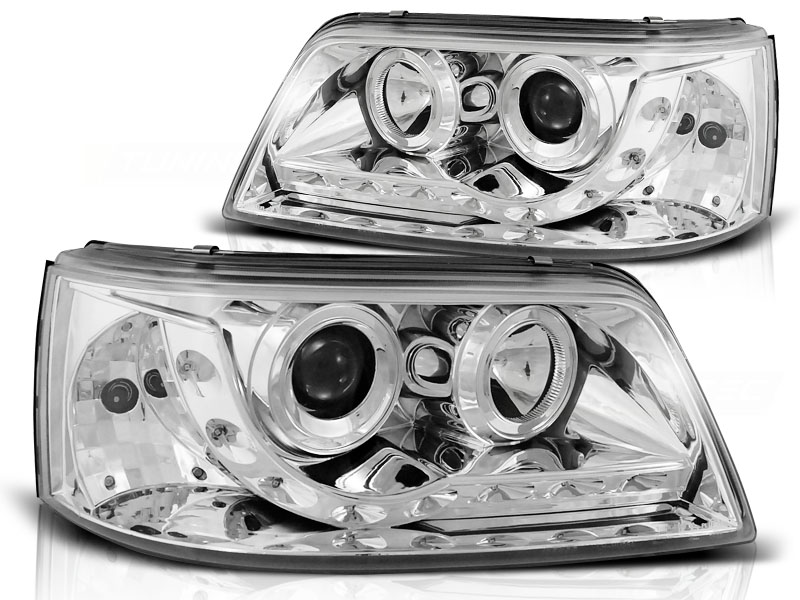 Predné svetlá VW T5 03-09 Devil Eyes Chrome - 23