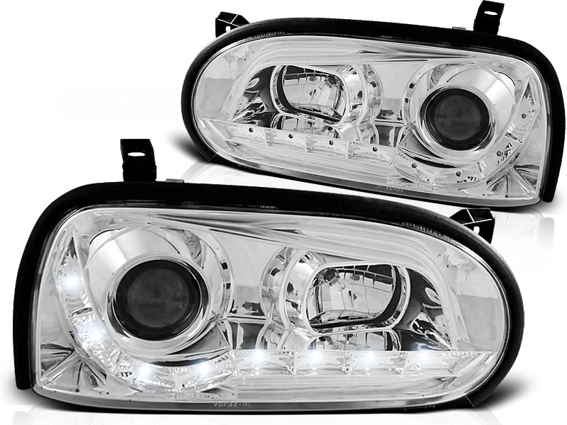 Predné svetlá VW Golf 3 Devil Eyes Chrome