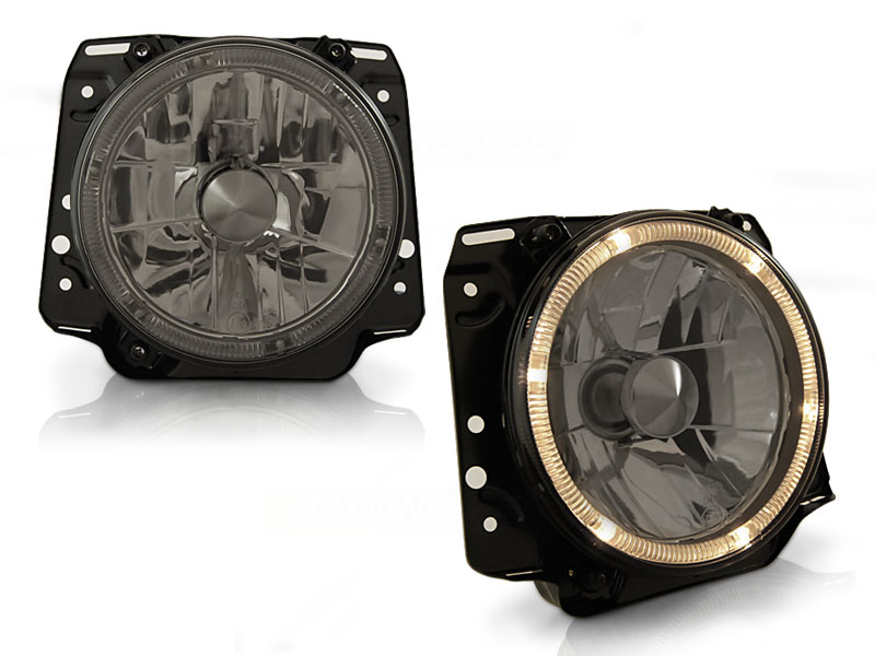 Predné svetlá VW Golf 2 83-91 Angel Eyes Black