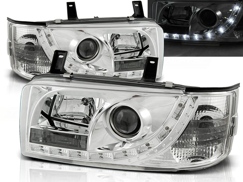 Predné svetlá VW T4 Transporter 90-03 Devil Eyes Chrome - 83