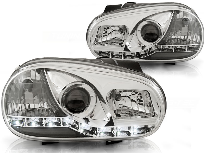 Predné svetlá VW Golf 4 DE Chrome