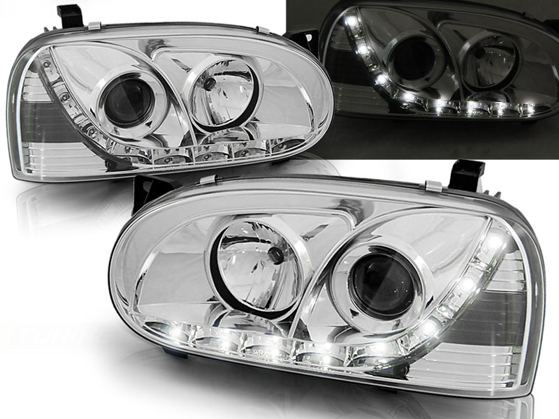 Predné svetlá VW Golf 3 91-97 Devil Eyes Chrome