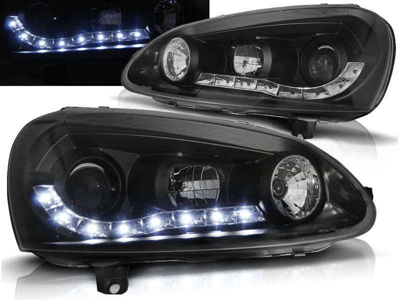 Predné svetlá VW Golf 5 Devil Eyes Black