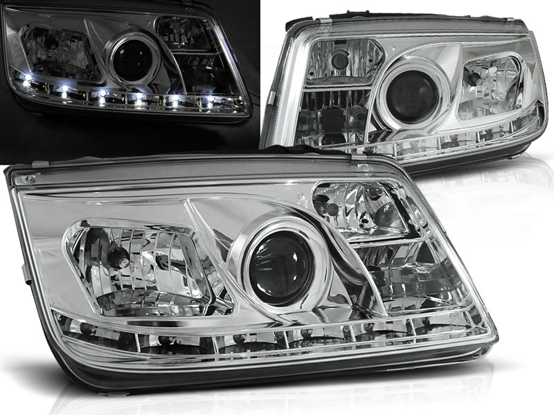 Predné svetlá VW Bora Devil Eyes Chrome