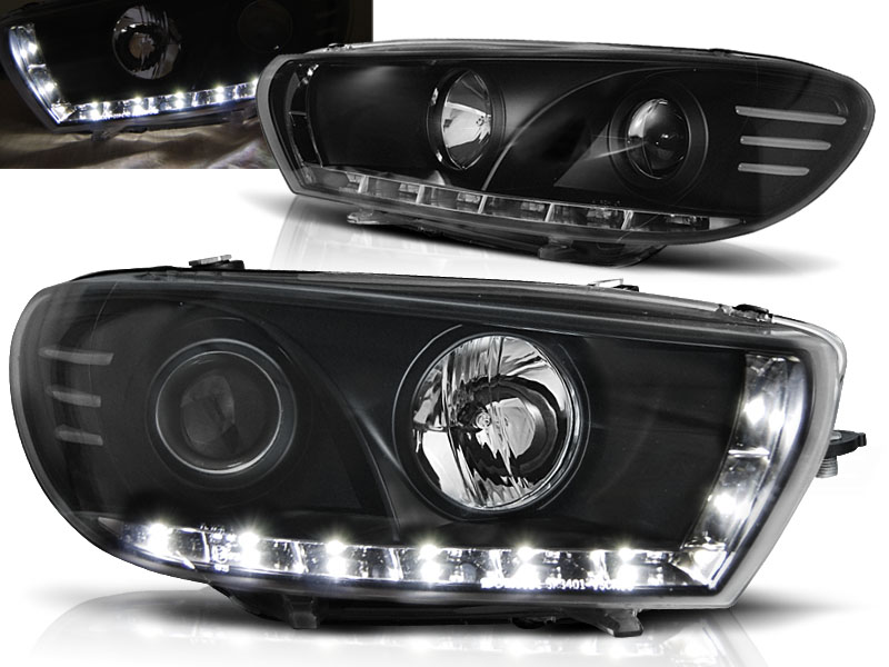Predné svetlá VW Scirocco 08-14 Devil Eyes Black