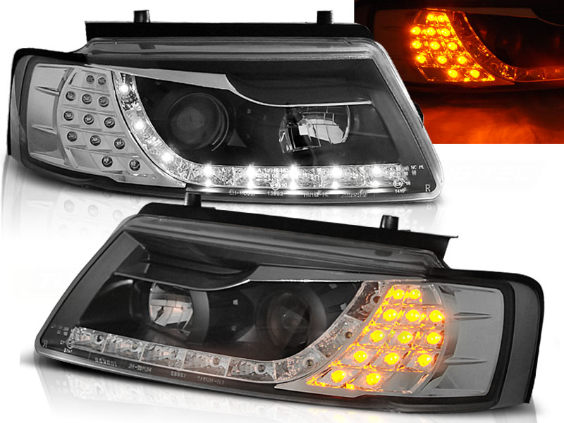 Predné svetlá VW Passat B5 LED Devil Eyes Black