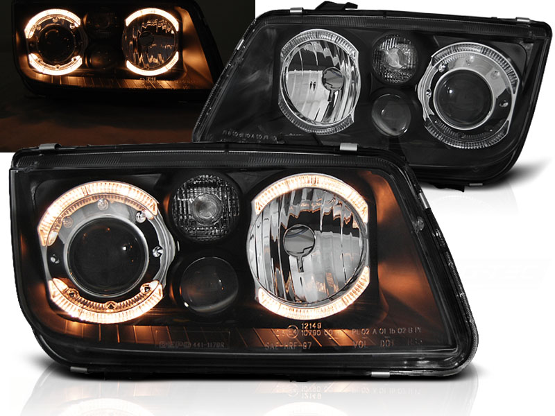 Predné svetlá VW Bora FK Angel Eyes Black
