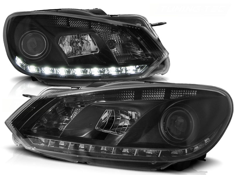 Predné svetlá VW Golf 6 DRL Devil Eyes Black