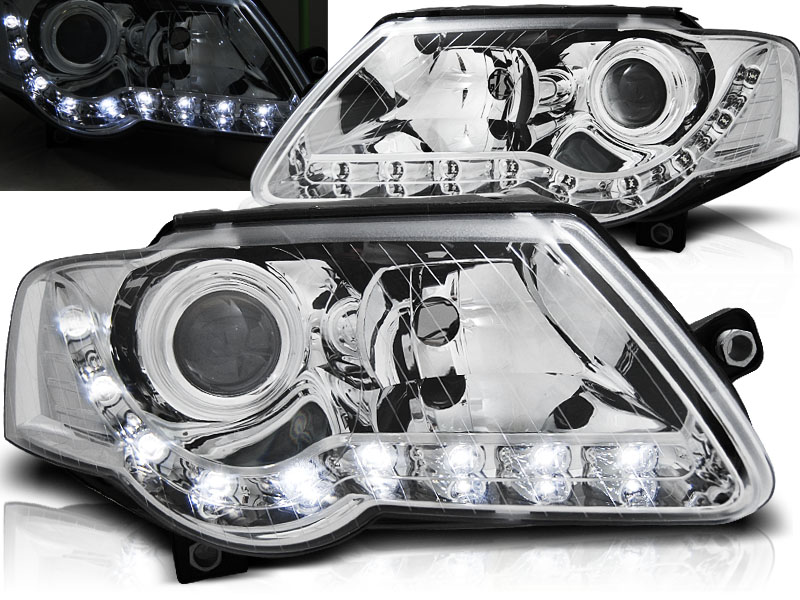 Predné svetlá VW Passat 3C B6 DE Chrome