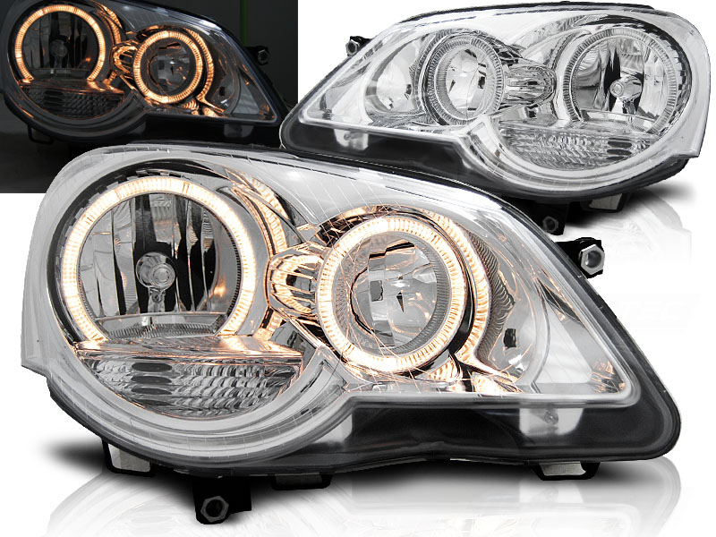 Predné svetlá VW Polo 9N3 Depo Chrome