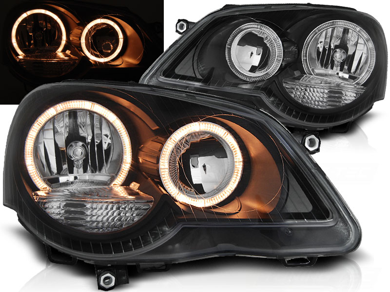 Predné svetlá VW Polo 9N3 Depo Black