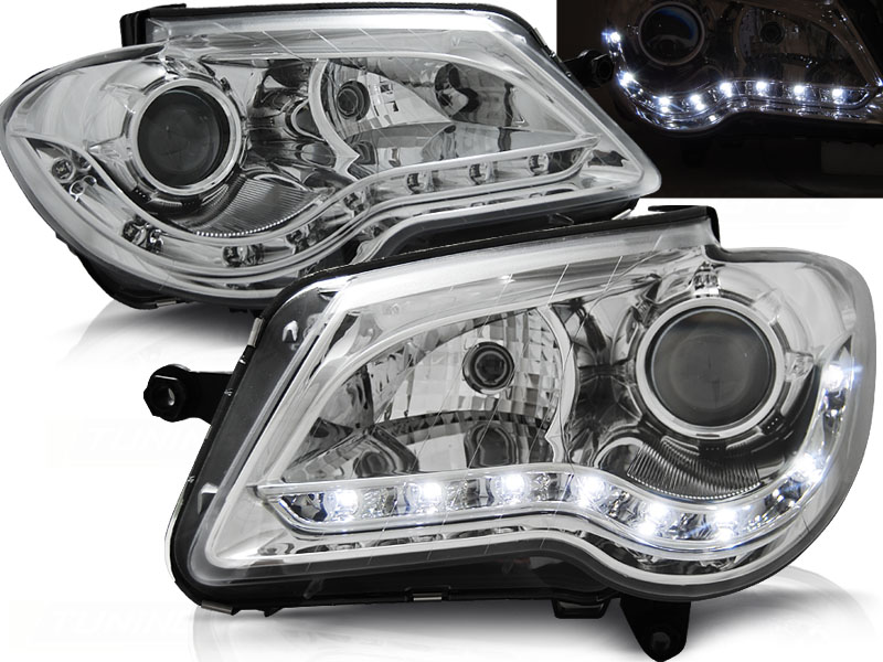 Predné svetlá VW Touran 06-10 Devil Eyes Chrome