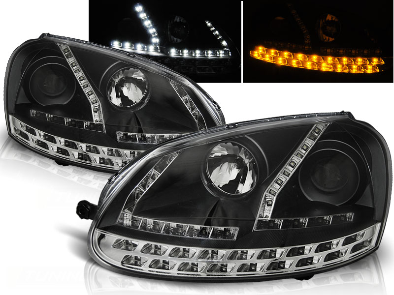 Predné svetlá VW Golf 5 LED Devil Eyes Black