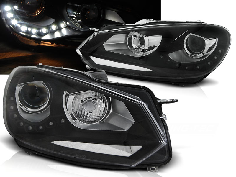 Predné svetlá VW Golf 6 DRL Black