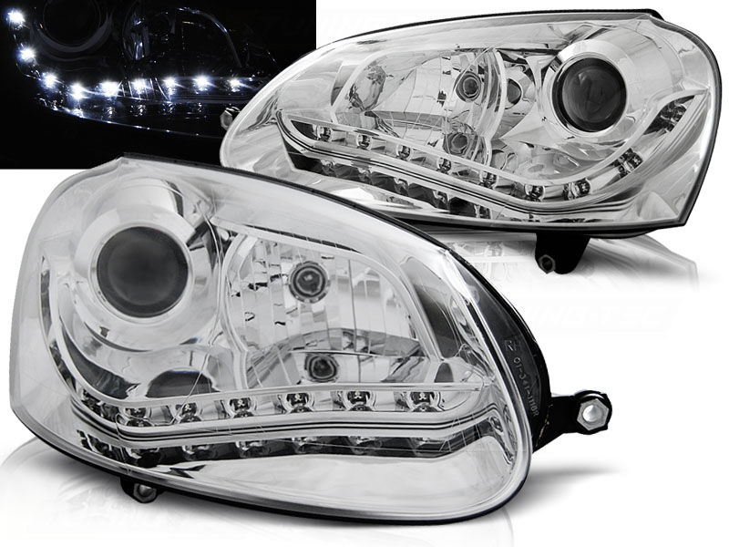 Predné svetlá VW Golf 5 DE Chrome