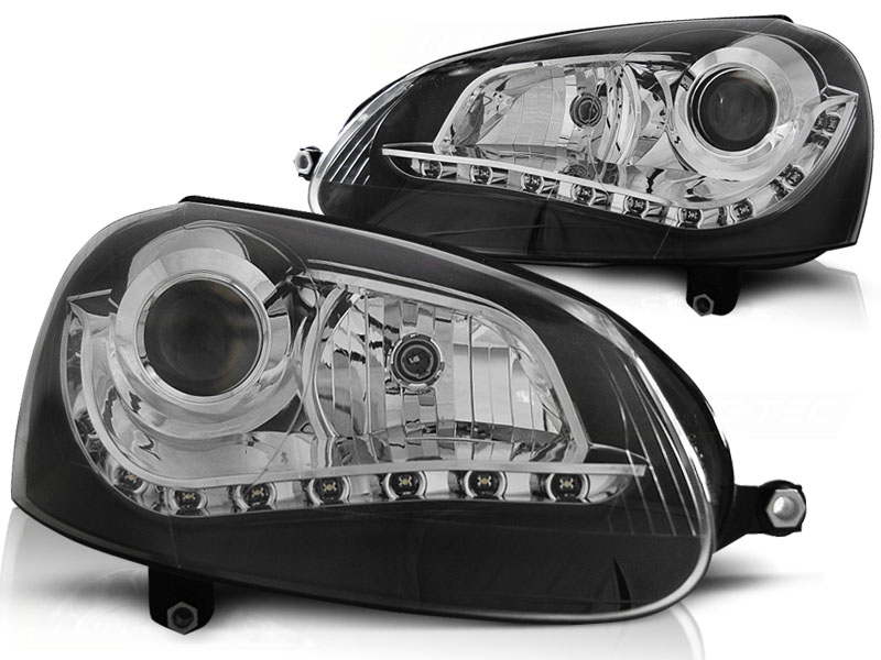 Predné svetlá VW Golf 5 Xenón DE Black