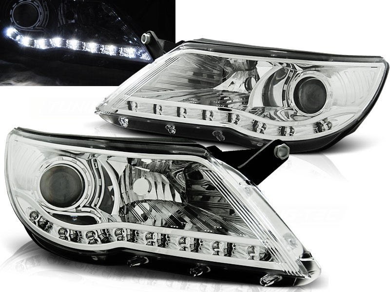 Predné svetlá VW Tiguan 07-11 Devil Eyes Chrome - I0