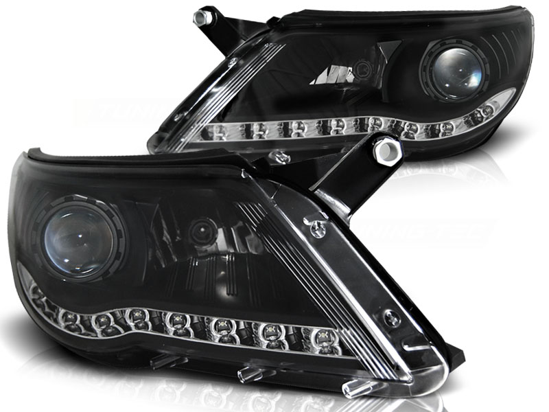 Predné svetlá VW Tiguan 07-11 Devil Eyes Black - I1