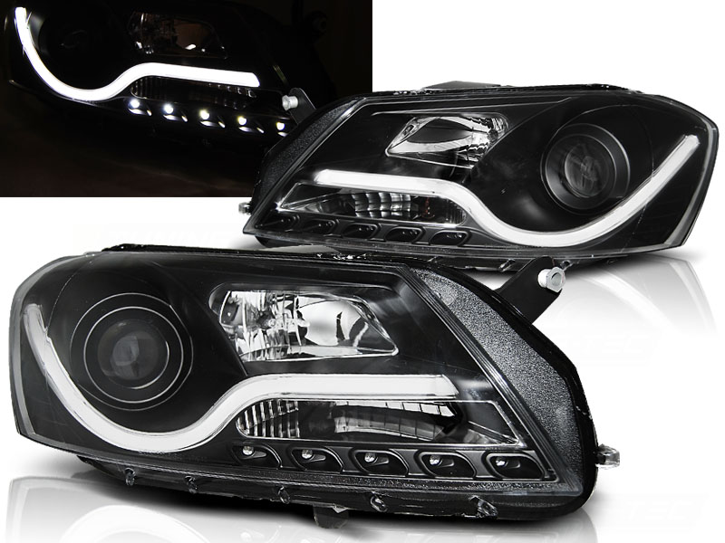 Predné svetlá VW Passat B7 10-14 Tube Light Black