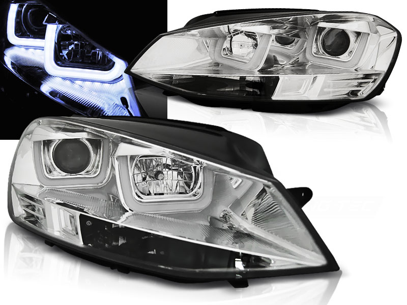 Predné svetlá VW Golf 7 U-TYPE Chrome