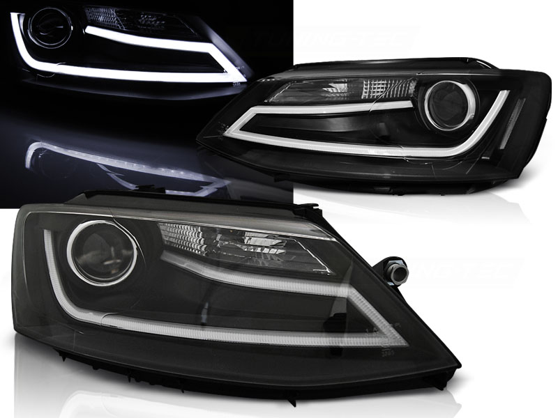 Predné svetlá VW Jetta 6 11-18 Tube Light Black