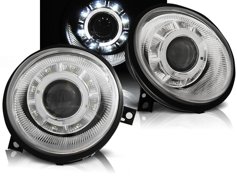 Predné svetlá VW Lupo 98-05 Angel Eyes Chrome