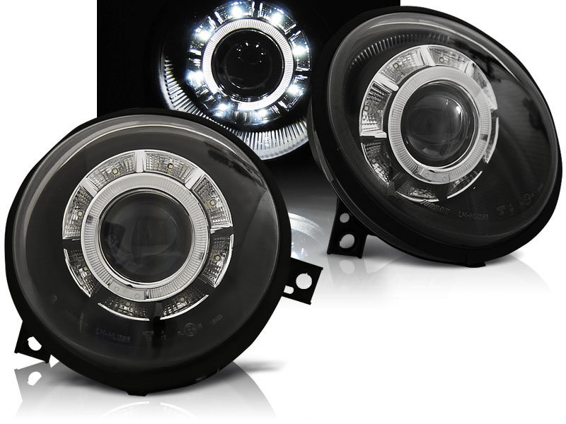 Predné svetlá VW Lupo 98-05 Angel Eyes Black