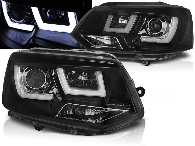 Predné svetlá VW T5.1 10-15 U-TYPE Black