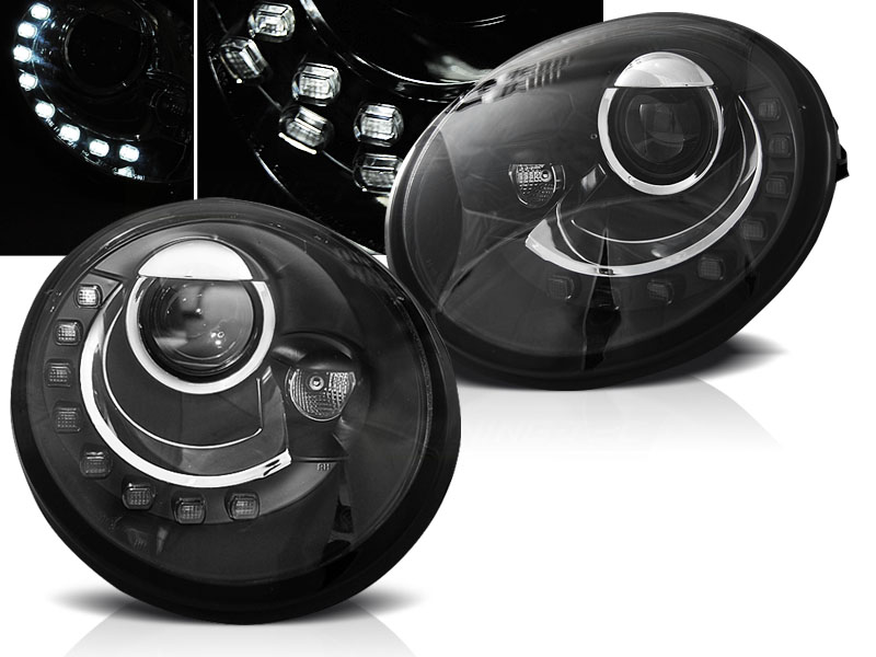Predné svetlá VW New Beetle 98-05 LED Black