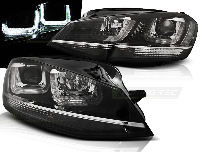 Predné svetlá VW Golf 7 U-Type Line Black Chrome