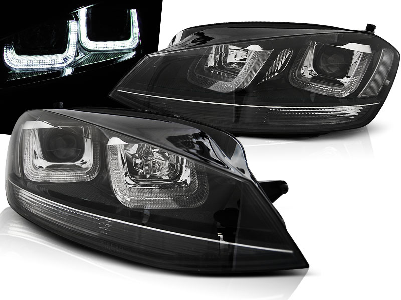 Predné svetlá VW Golf 7 U-Type Line Black