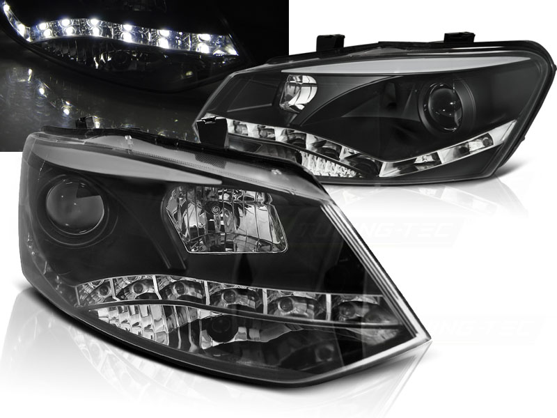 Predné svetlá VW Polo 6R 09-14 Black - N4