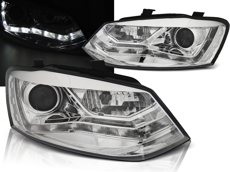 Predné svetlá VW Polo 6R 09-14 Chrome - N5