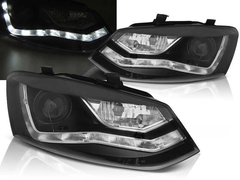 Predné svetlá VW Polo 6R 09-14 Black - N6